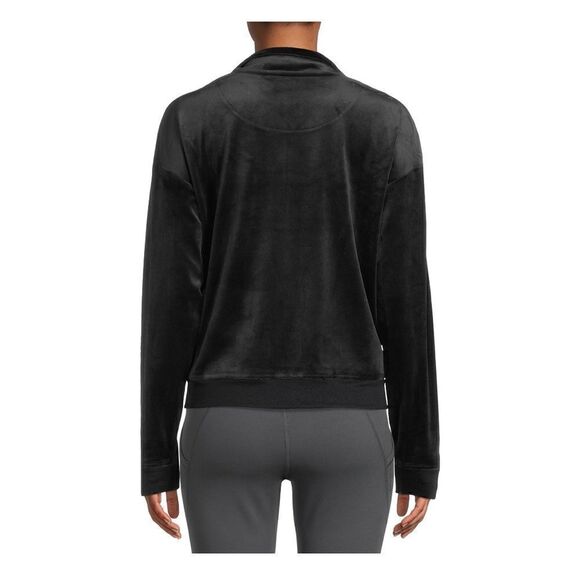 Women's Medium Velour Black Pull Over - Picture 3 of 3